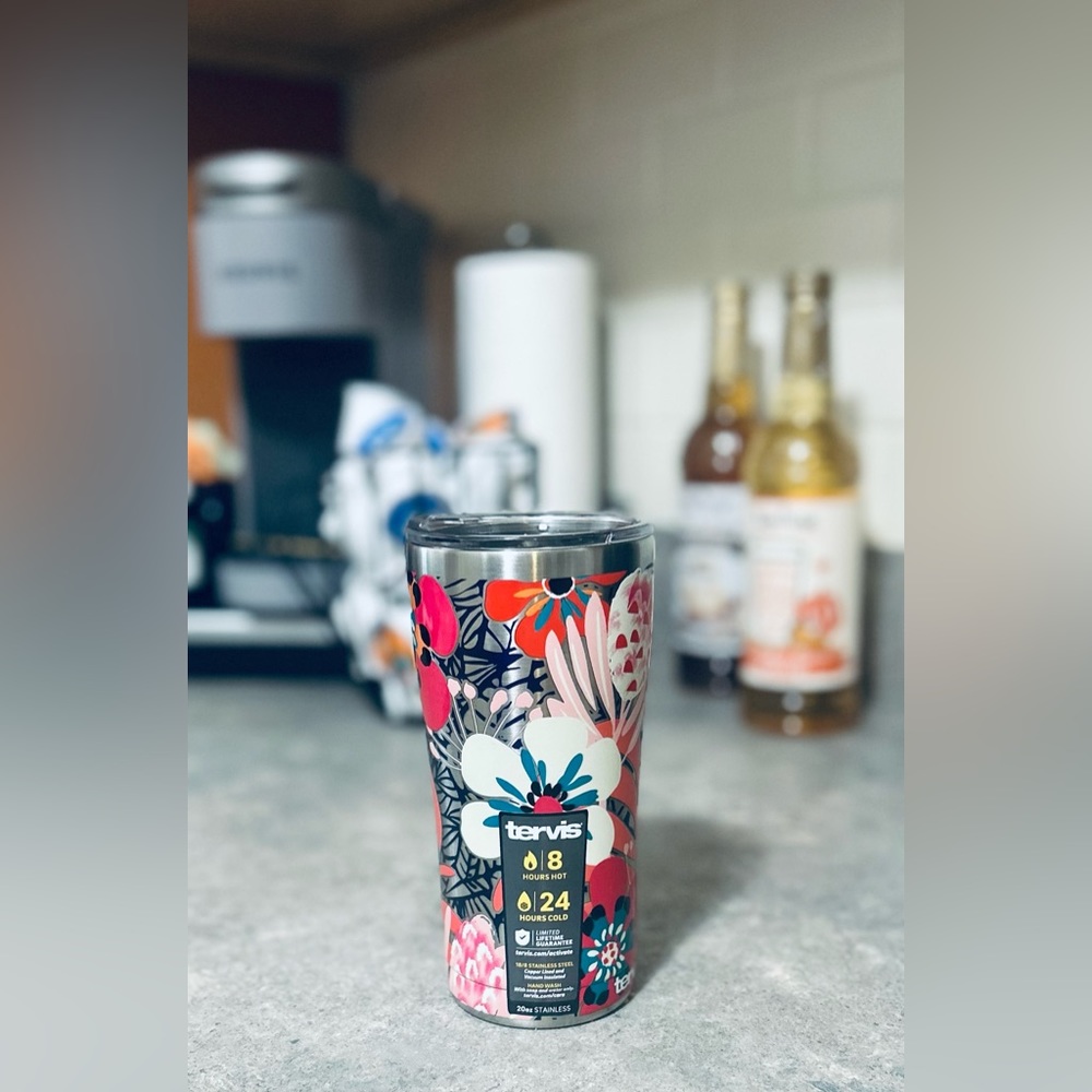 New Tervis Tumbler Bright Wild Blooms Insulated Travel Cup 20oz Stainless Steel - Picture 4 of 7